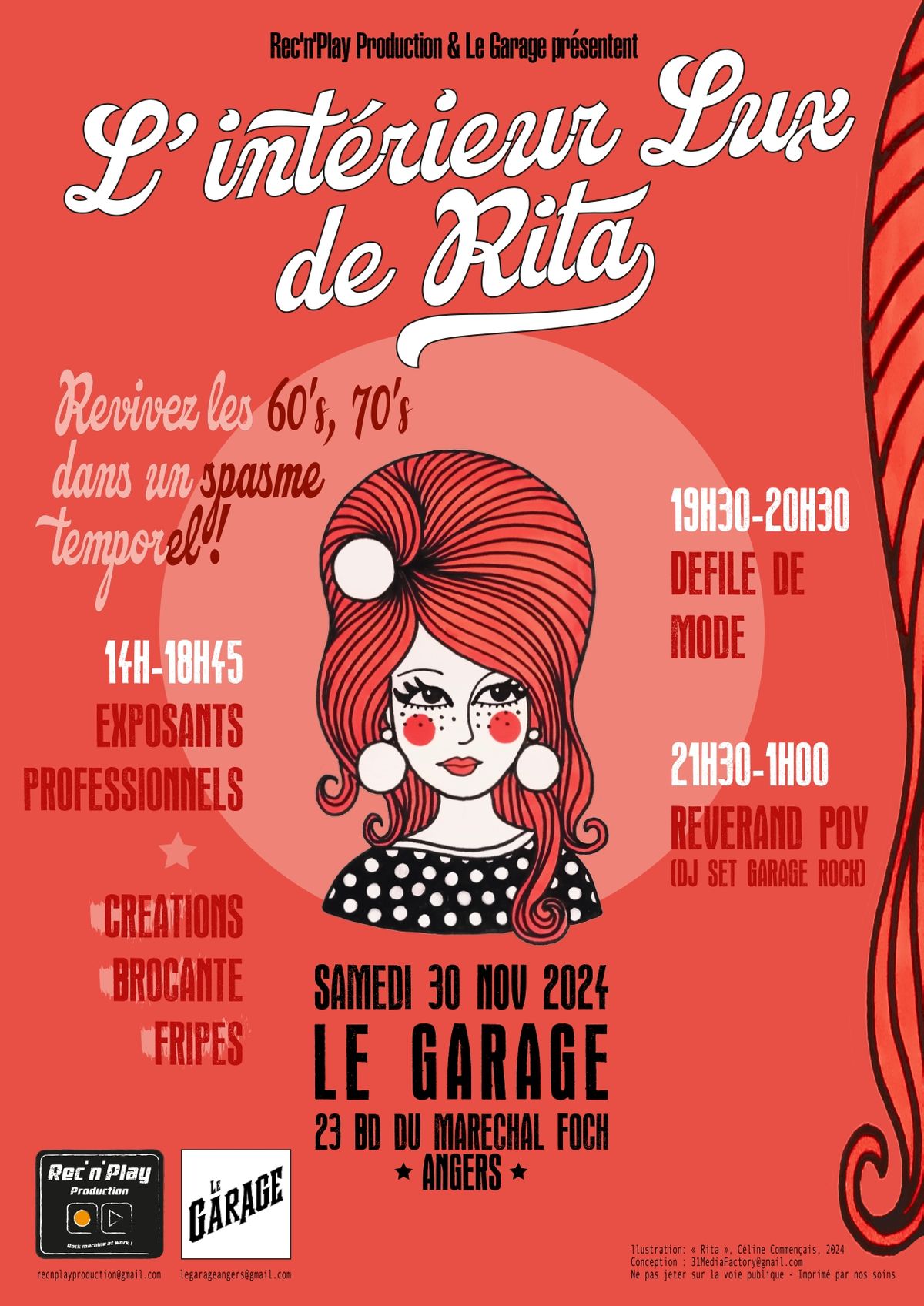 Rec'n'Play & Le Garage pr\u00e9sentent leur salon vintage : L'int\u00e9rieur Lux de Rita 