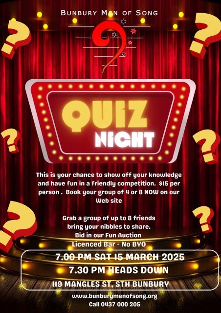 Bunbury Men of Song Quiz Night