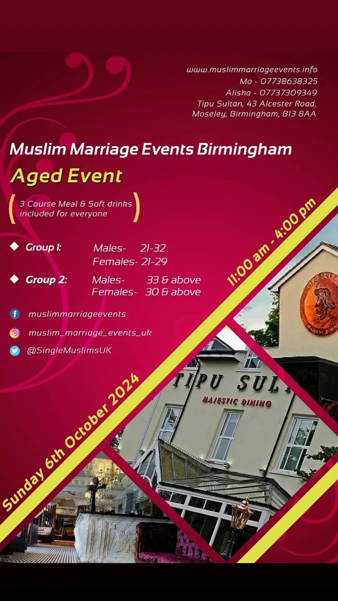 Muslim Marriage Events Birmingham - 2 Age Groups 