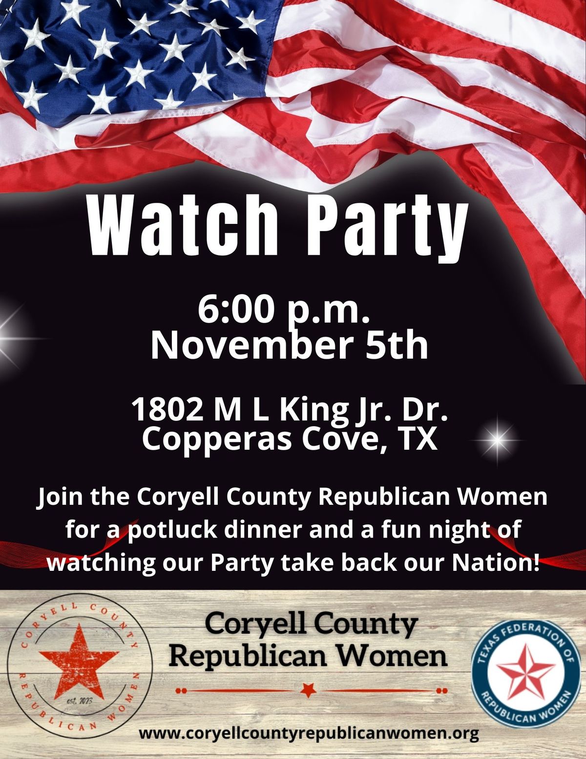 Coryell County Republican Women Watch Party