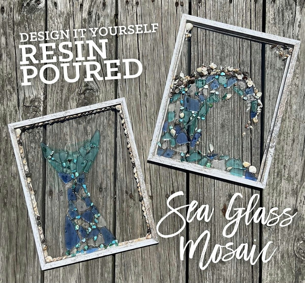 Resin Pour Sea Glass Frame Workshop