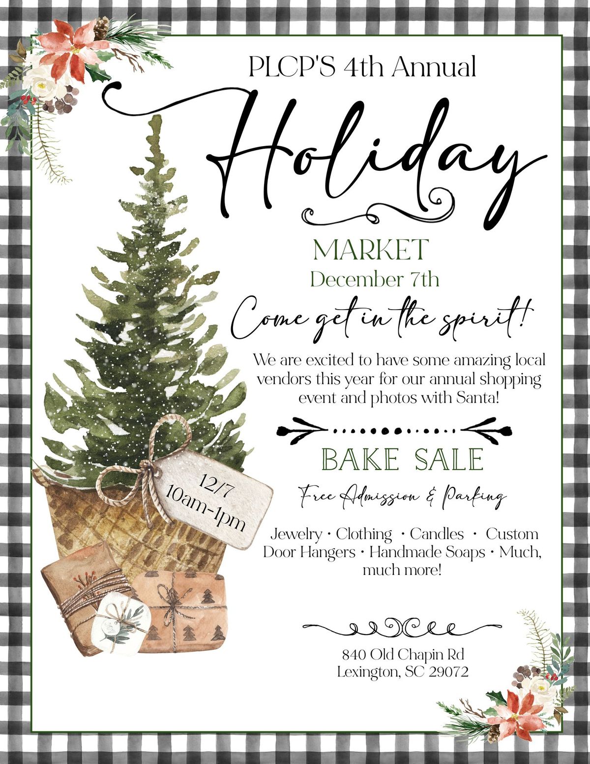 PLCP'S 4TH annual Holiday market