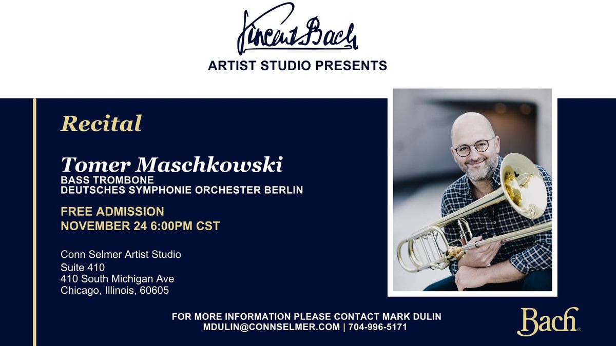 Tomer Maschkowski Recital in the Conn Selmer Artist Studio