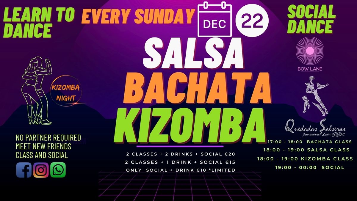 SALSA & BACHATA & KIZOMBA - CLASSES & PARTY SBK - DUBLIN