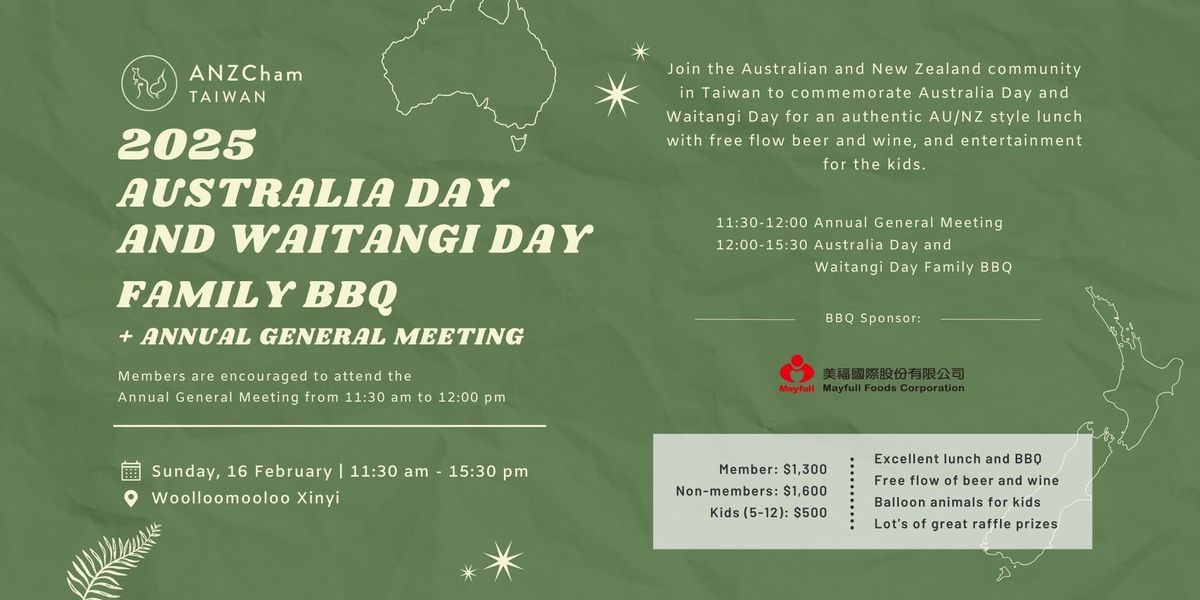 2025 Australia Day & Waitangi Day Family BBQ + AGM