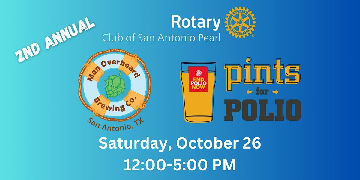 2nd Annual Pearl Rotary Pints for Polio @ Man Overboard Brewing