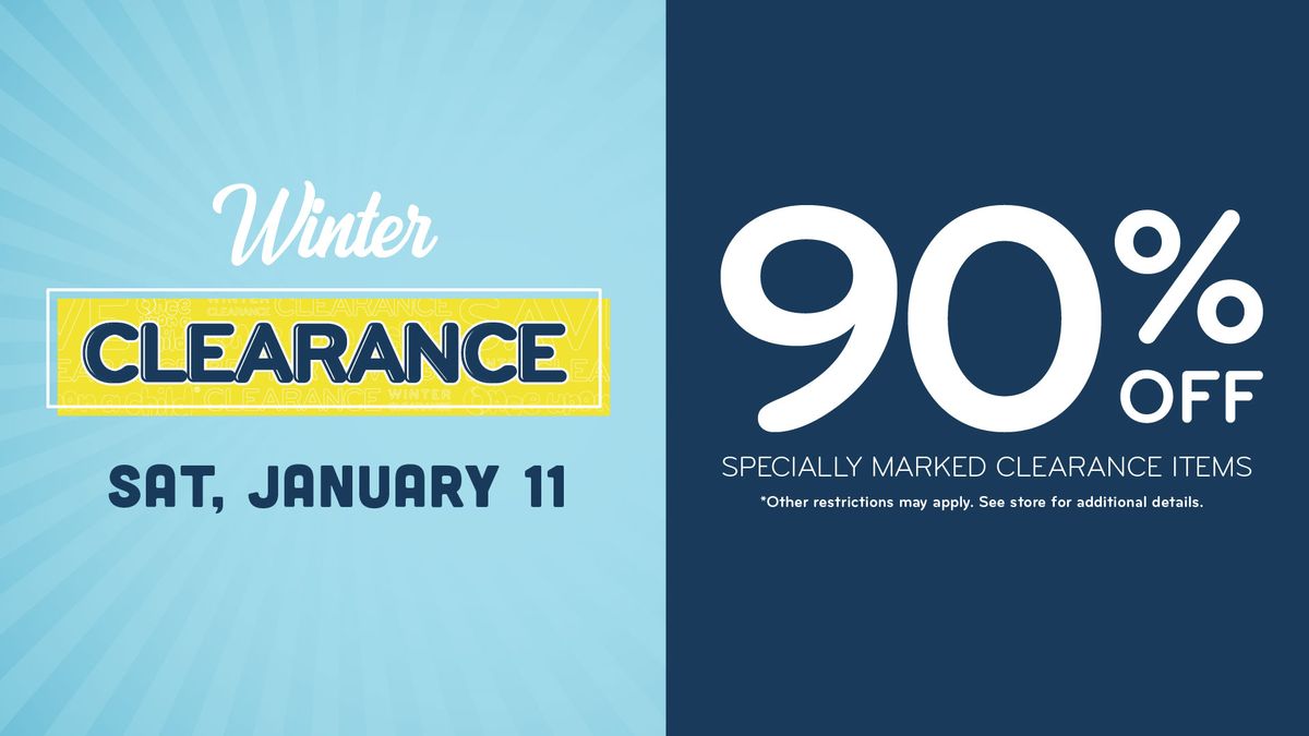 90% OFF Winter Clearance