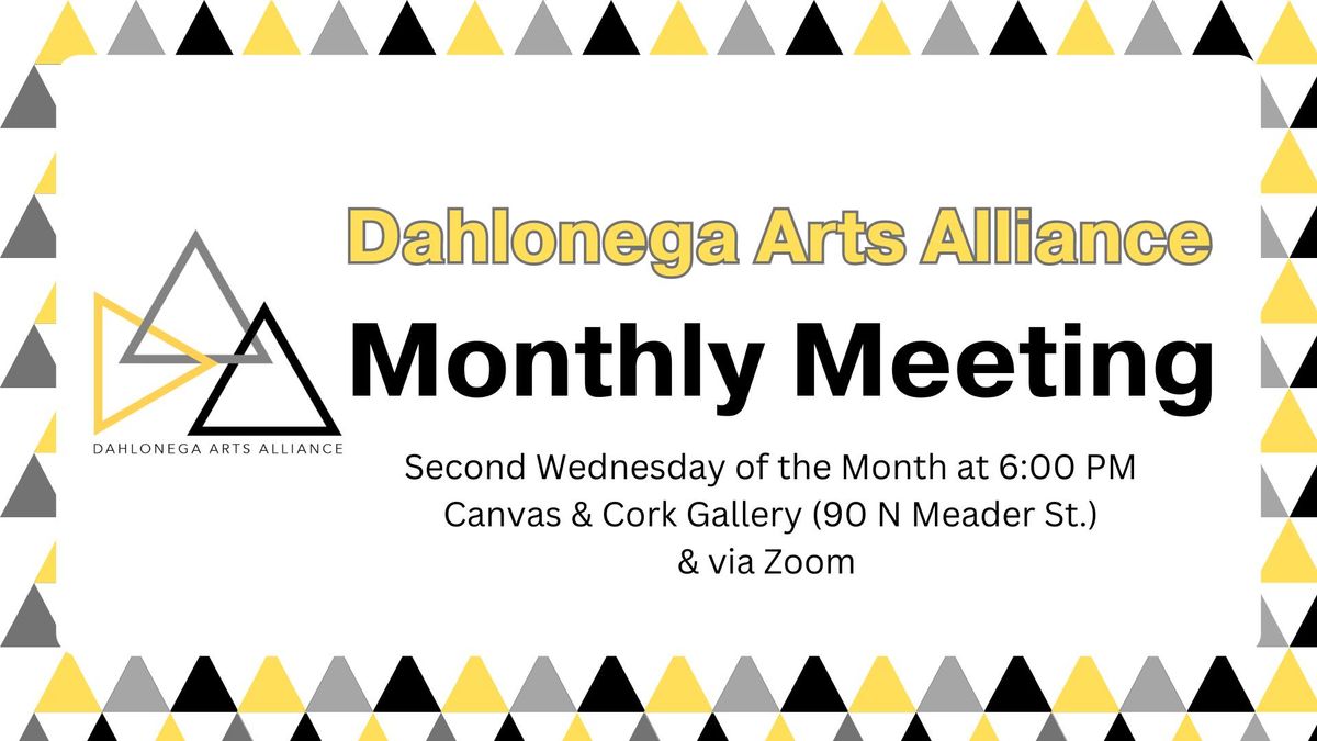 DAA Monthly Meetings - 2nd Wednesday of the Month!