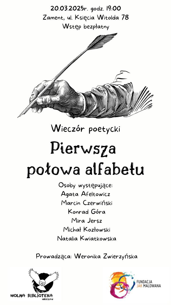 Wiecz\u00f3r poetycki "Pierwsza po\u0142owa alfabetu"