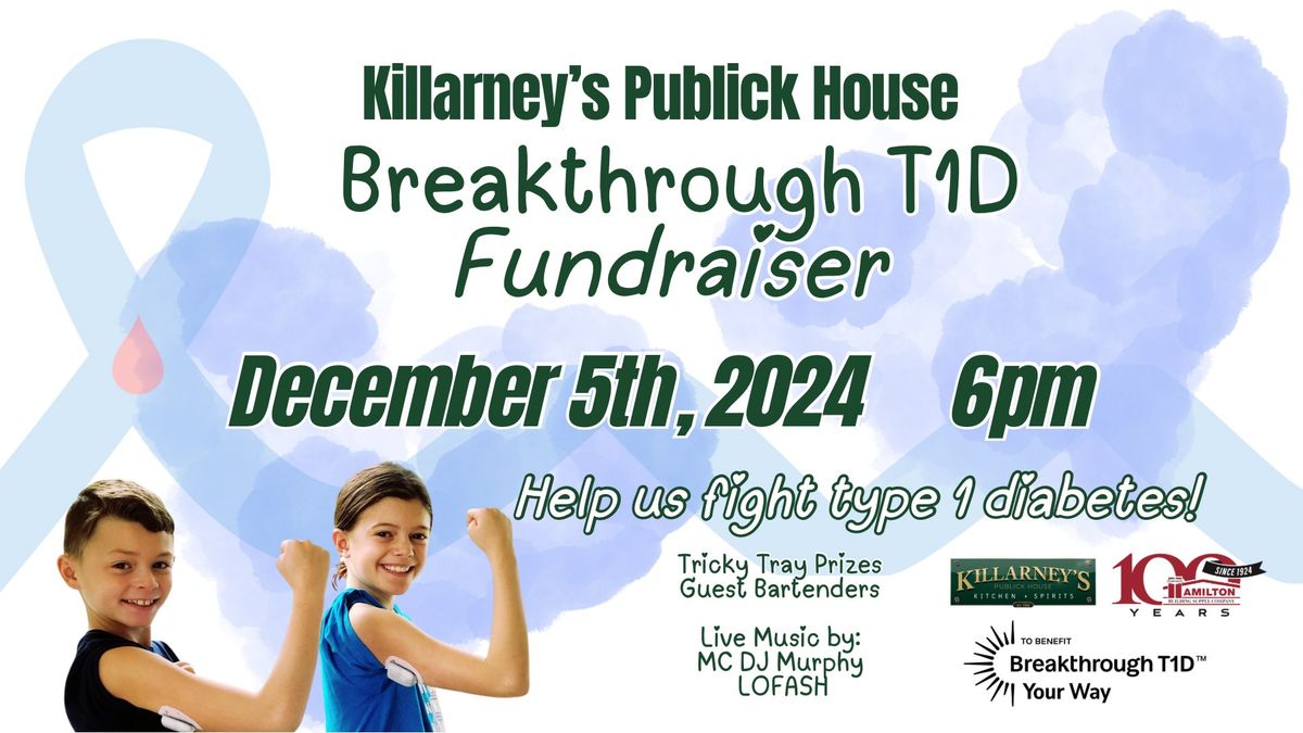 T1D Fundraiser at Killarney\u2019s  Publick House