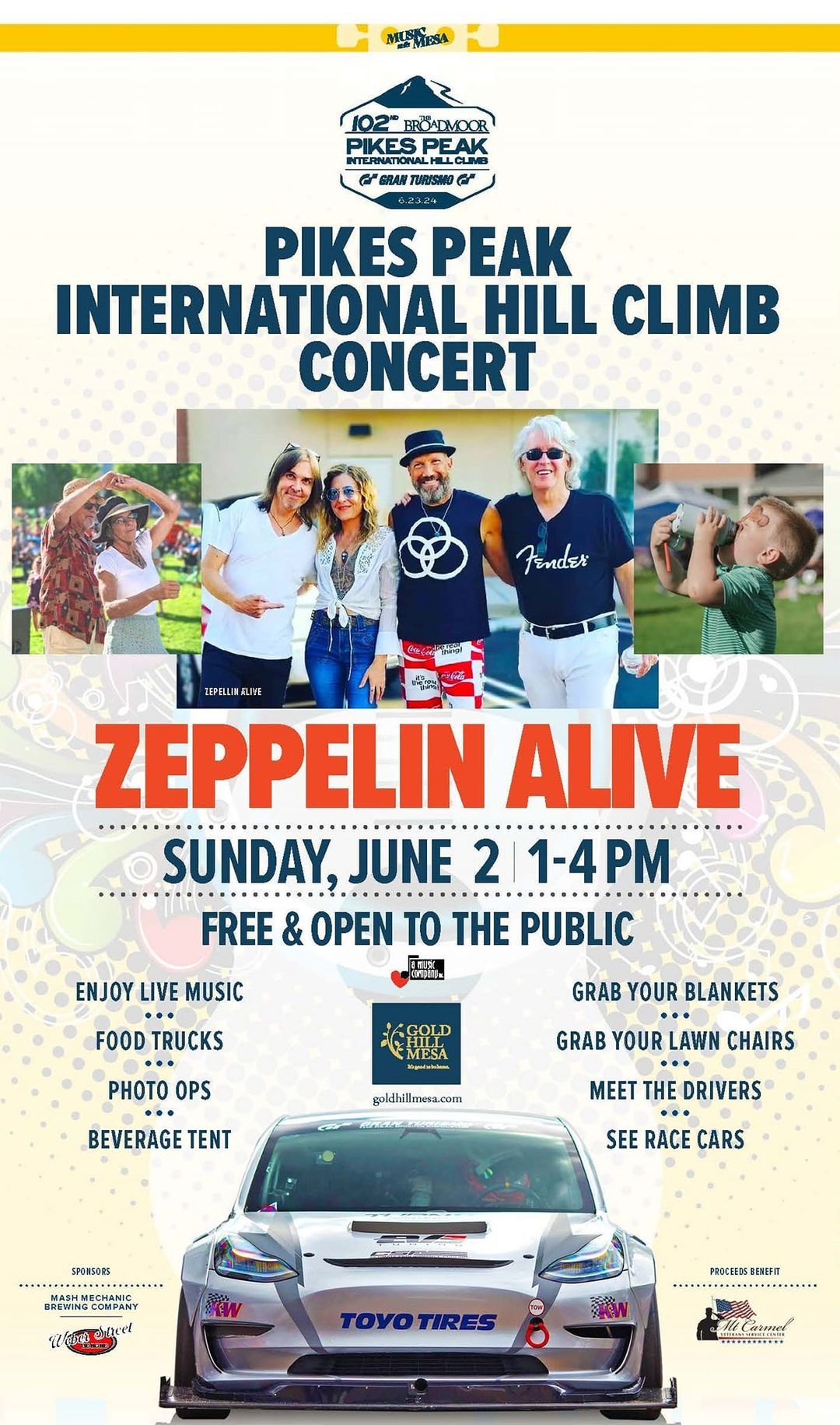 Pikes Peak International Hill Climb  Concert at Gold Hill Mesa!