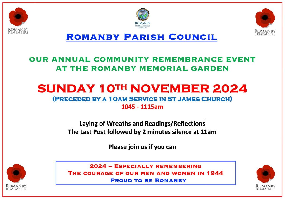 Romanby Remembers at the Memorial Garden