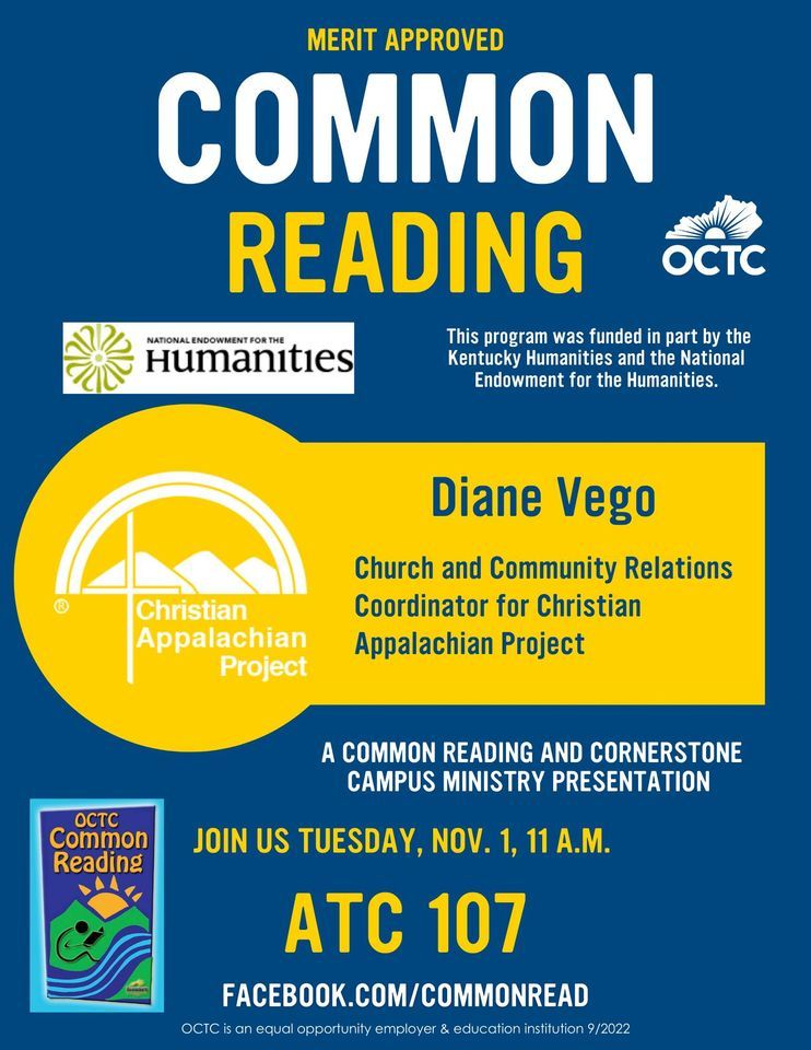  Diane Vego, Christian Appalachian, a Common Reading and Cornerstone Campus Ministry presentation