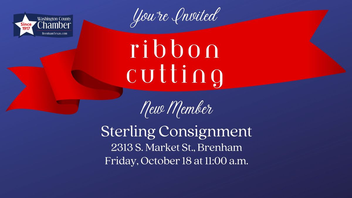 Ribbon Cutting \u2013 New Member - Sterling Consignment