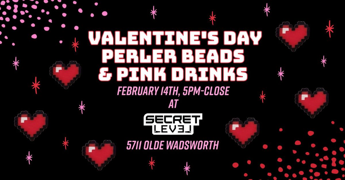 Valentine\u2019s Day Perler Beads & Pink Drinks