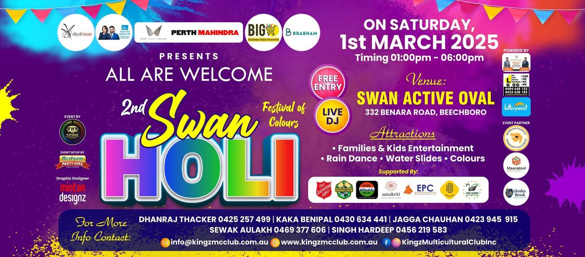 2nd Swan Holi ( Festival of Colours)