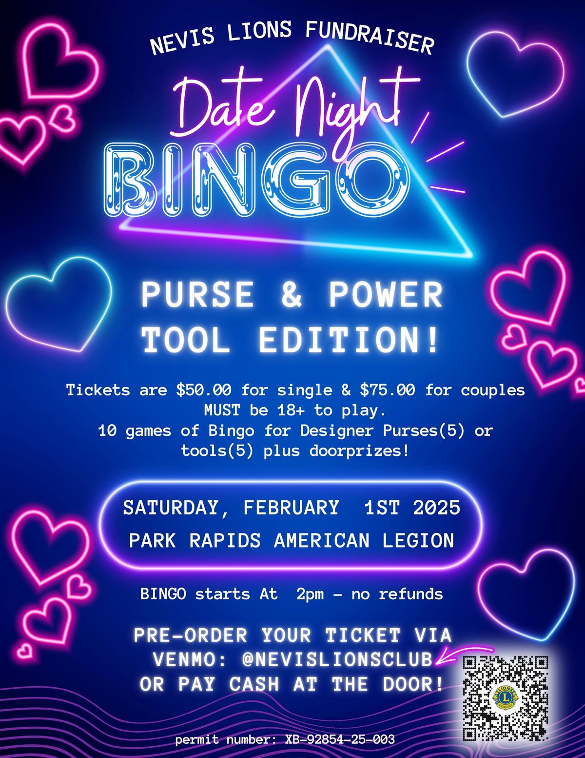 Date Night BINGO - Purse & Power Tool Edition!