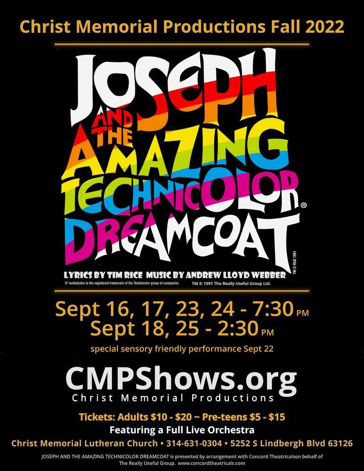 Sept 2022 - Joseph and the Amazing Technicolor Dreamcoat