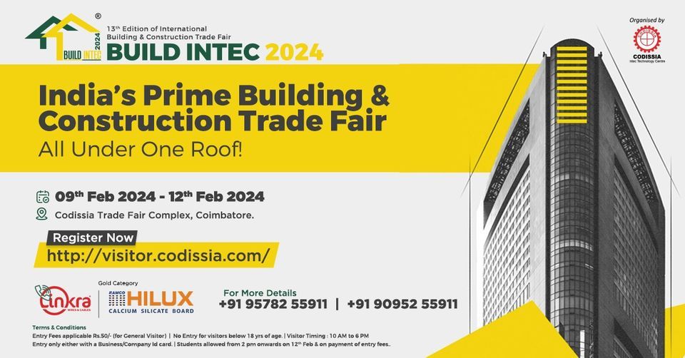 BUILD INTEC 2024 - 13th edition of An International Building and Construction Trade Fair