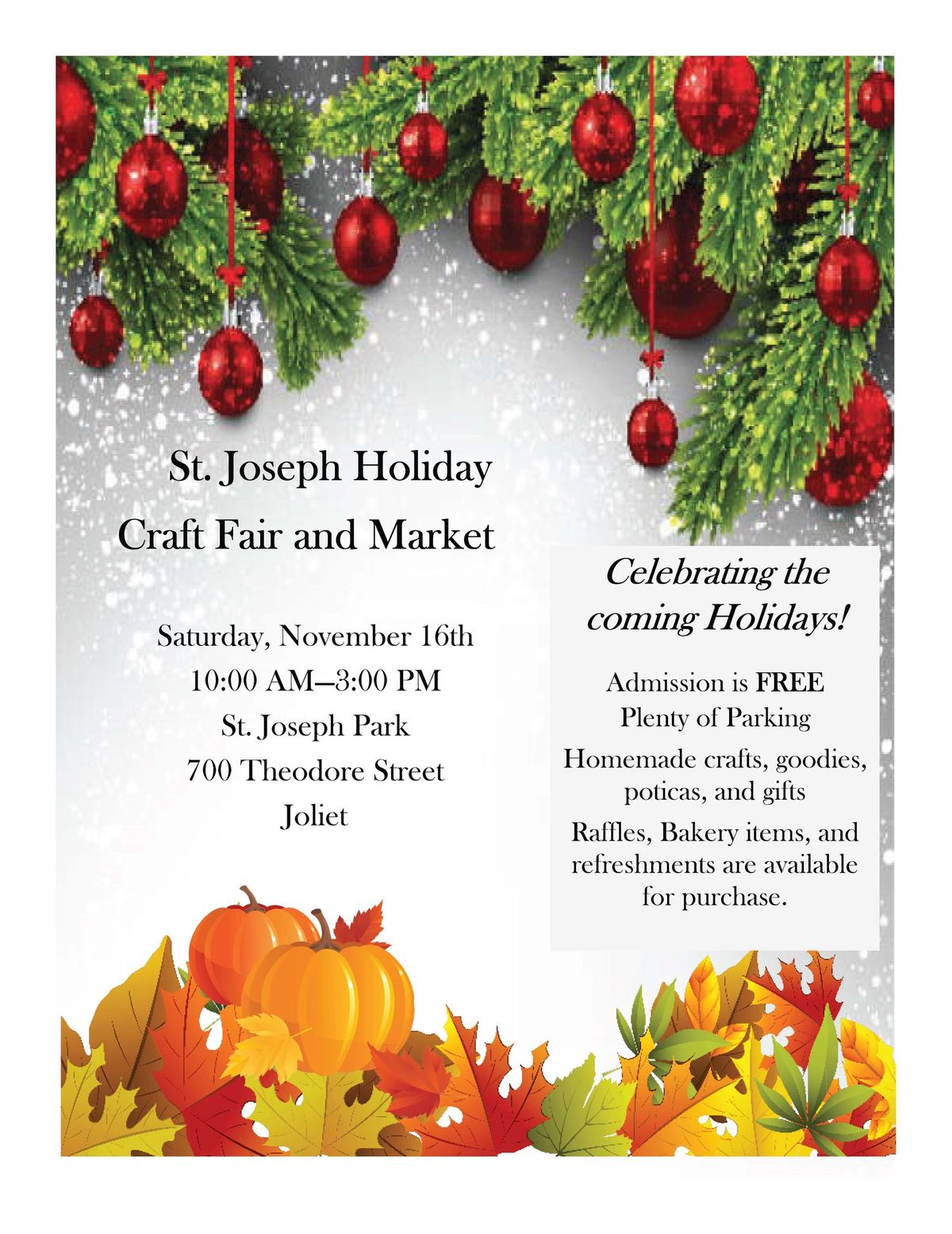 St. Joseph Holiday Craft Fair & Market