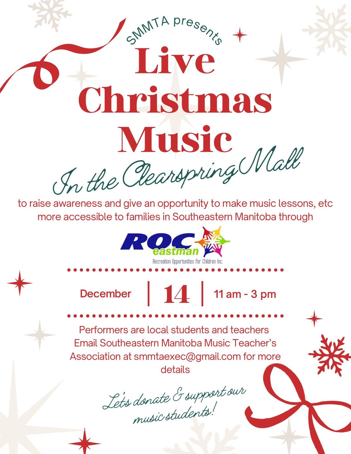 SMMTA Presents Live Christmas Music in the mall