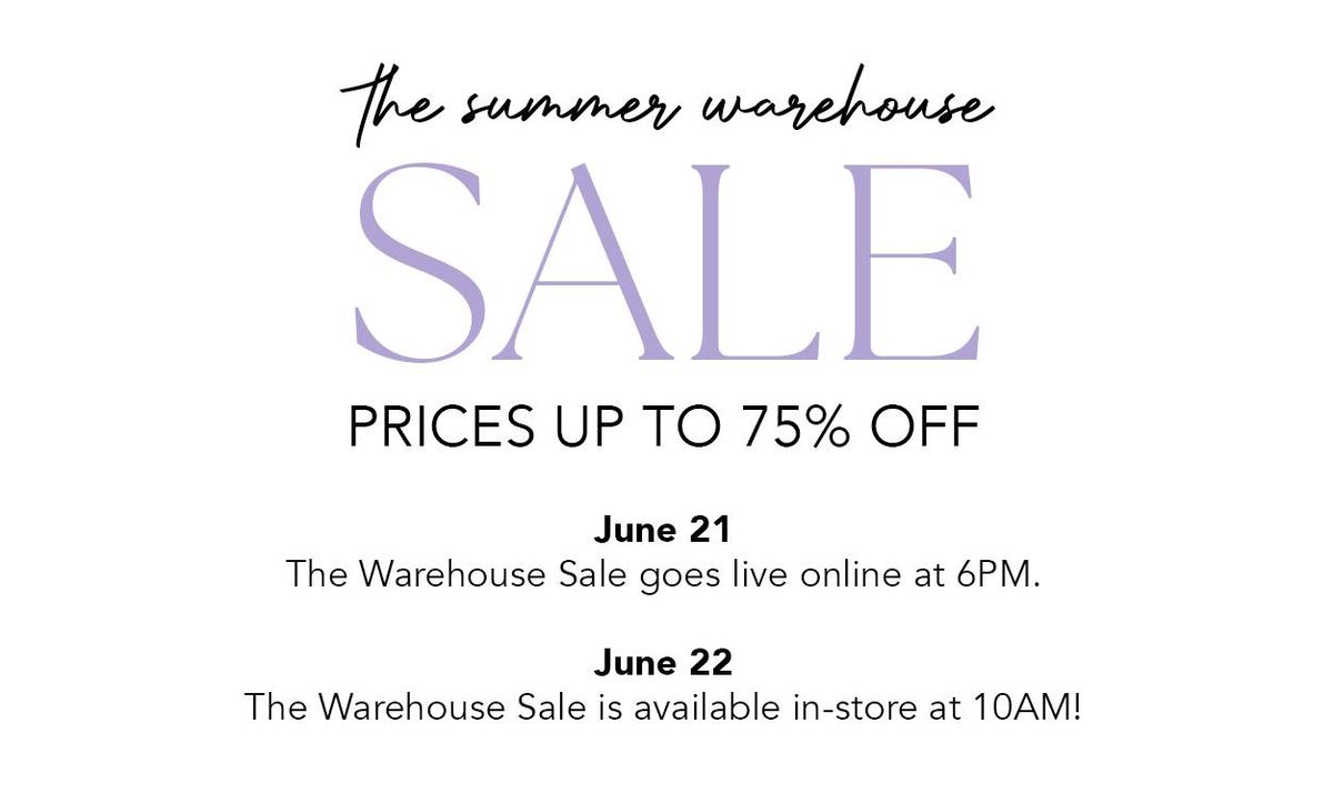Wrabyn Summer Warehouse Sale