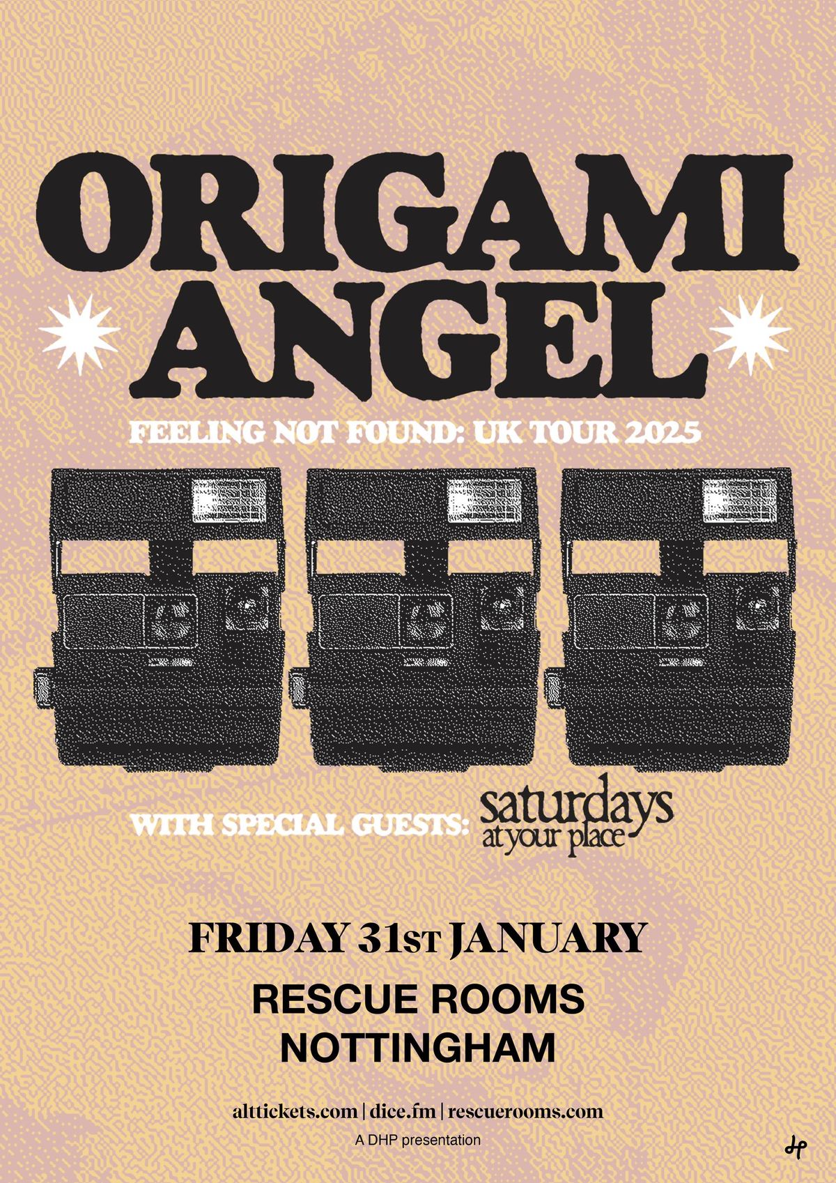 ORIGAMI ANGEL + SATURDAYS AT YOUR PLACE live at Rescue Room, Nottingham