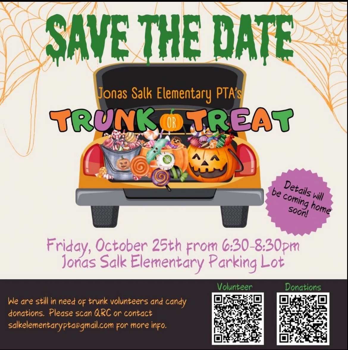 \ud83c\udf83 Salk Trunk or Treat \ud83c\udf83 