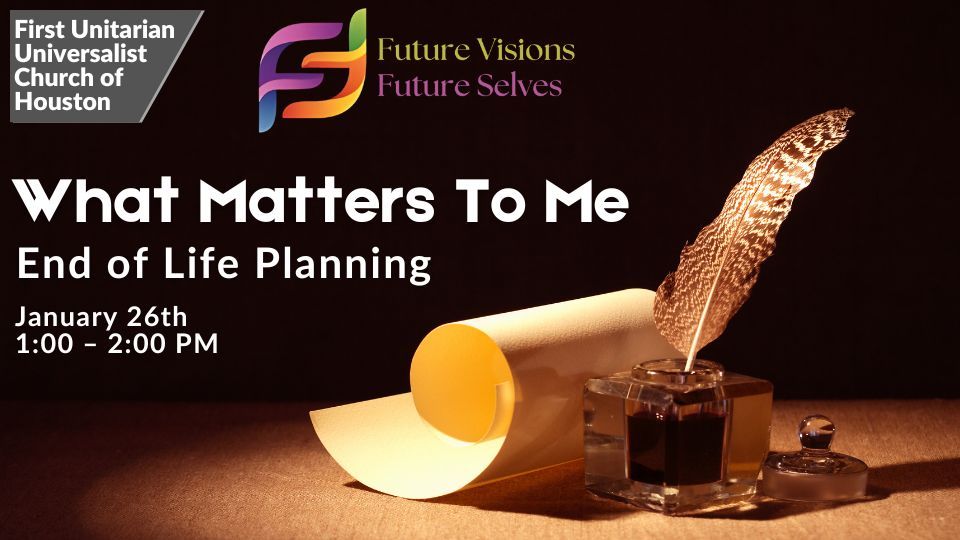 "What Matters To Me" End of Life Planning