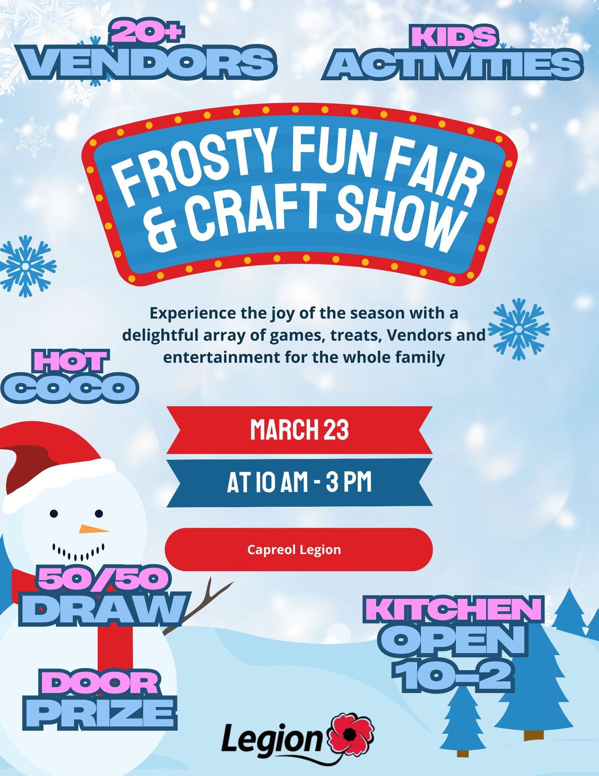 Capreol Legion's Frosty Fun Fair & Craft Show