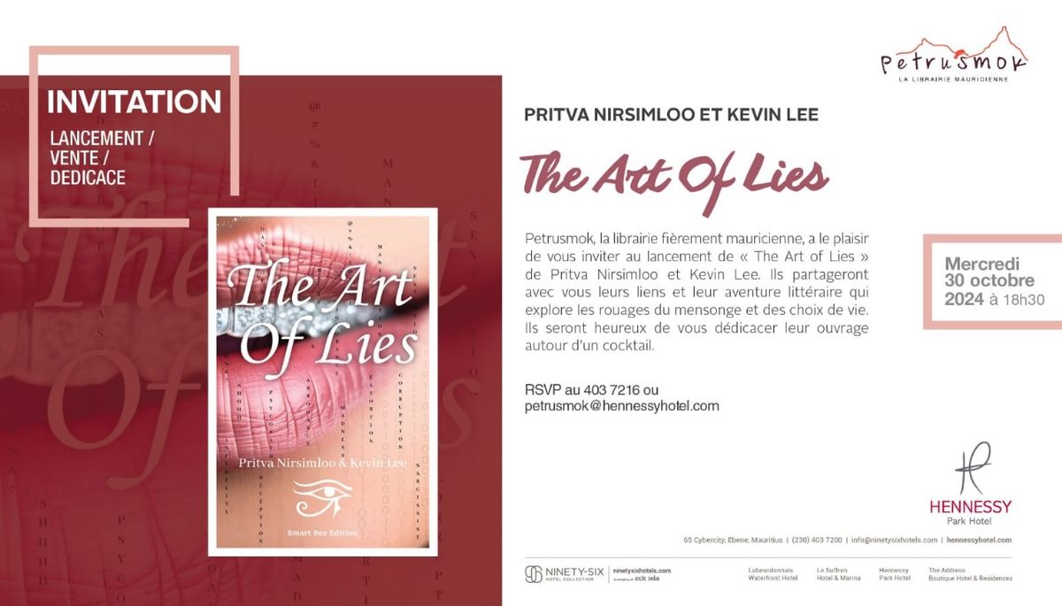 Lancement Vente Dedicace The Art of Lies