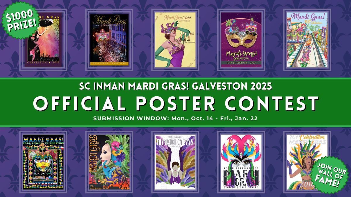 SC Inman Mardi Gras! Galveston 2025 Official Poster Contest