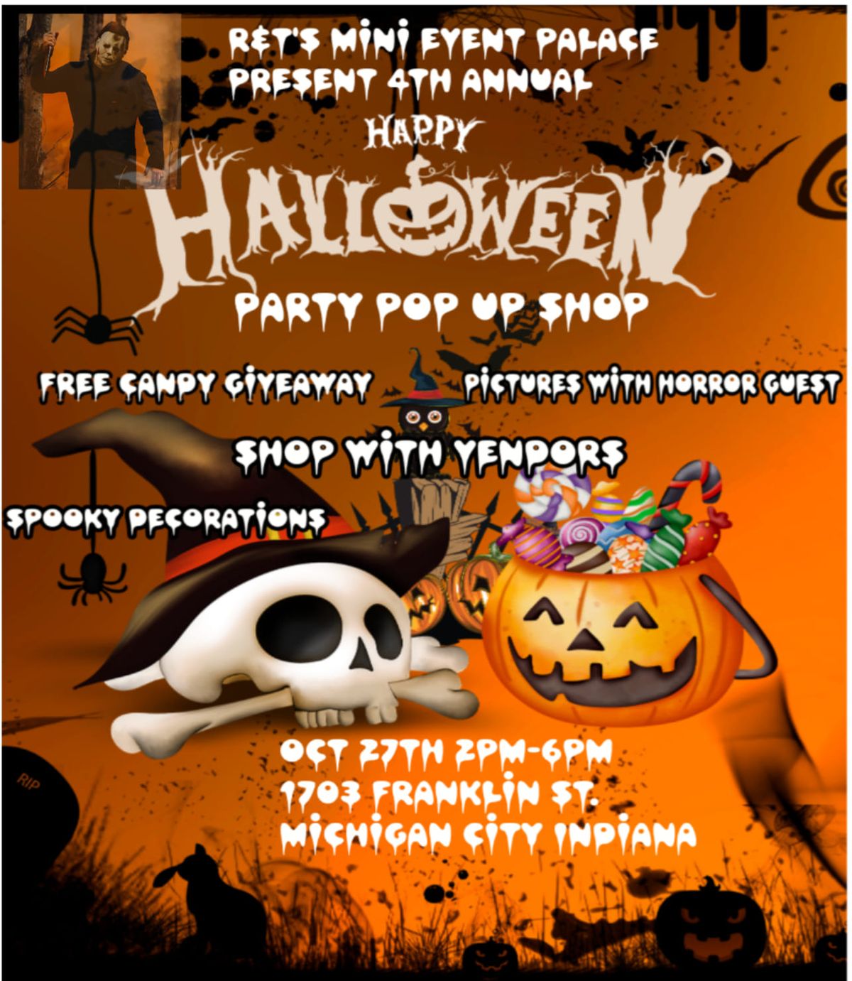 4th annual Halloween party pop up 