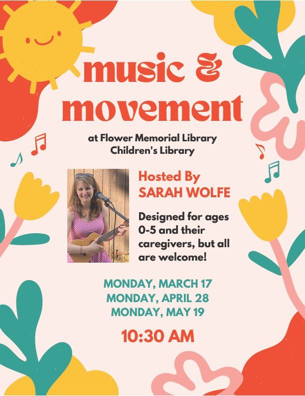 Ages 0-5 Music & Movement with Guest Sarah Wolfe