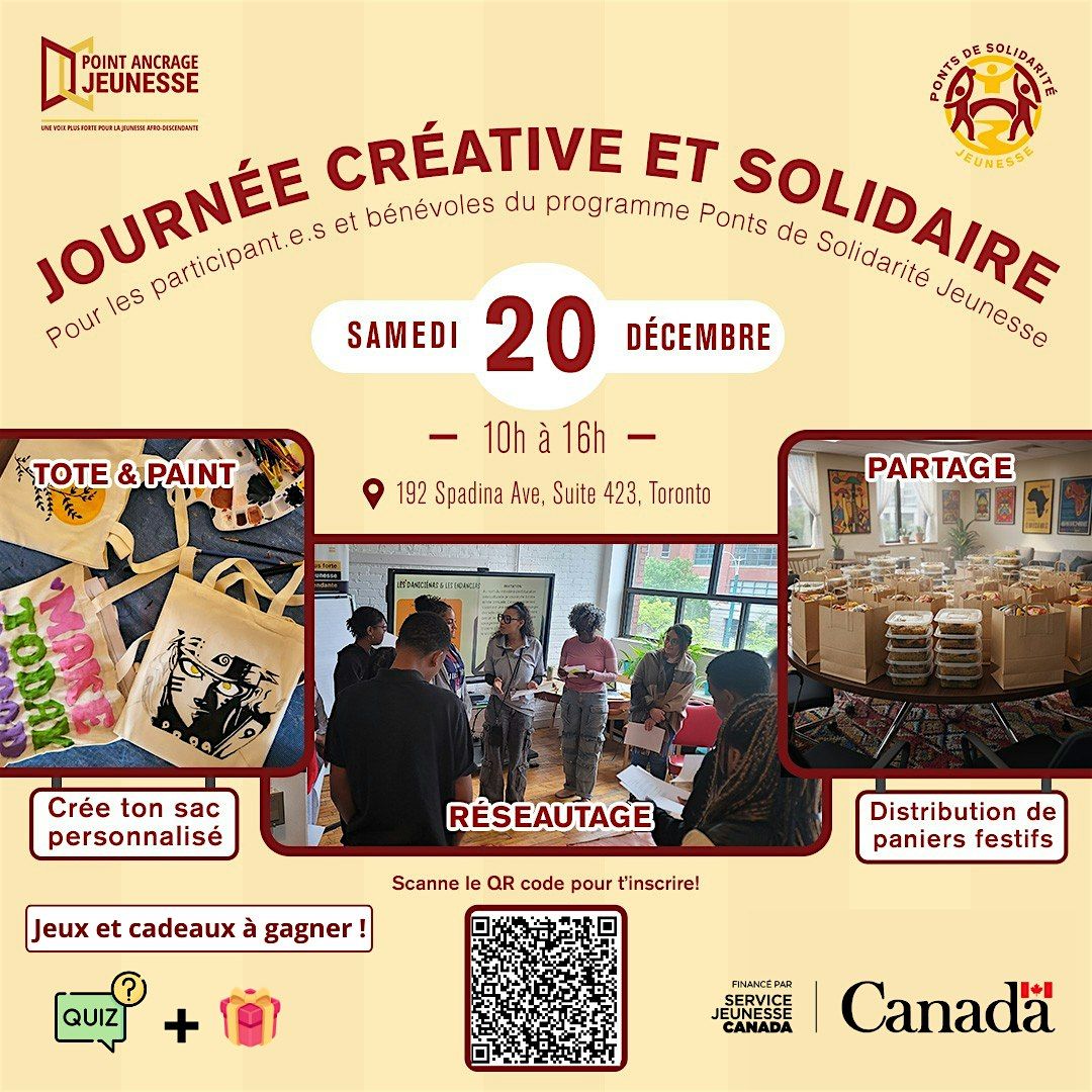 Journ\u00e9e Cr\u00e9ative et Solidaire \u2013 Ponts de Solidarit\u00e9 Jeunesse (PSJ)