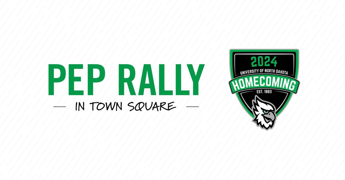 UND Homecoming Pep Rally in Town Square