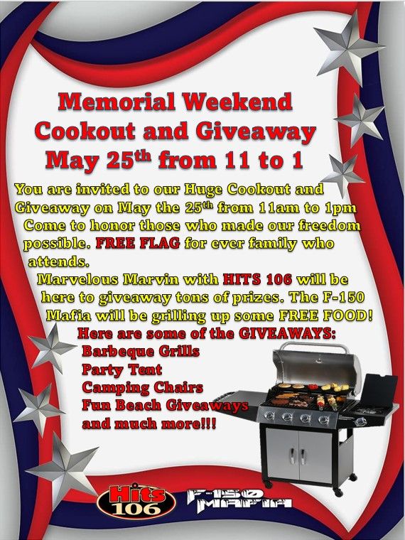 Memorial Weekend Cookout and Giveaway!