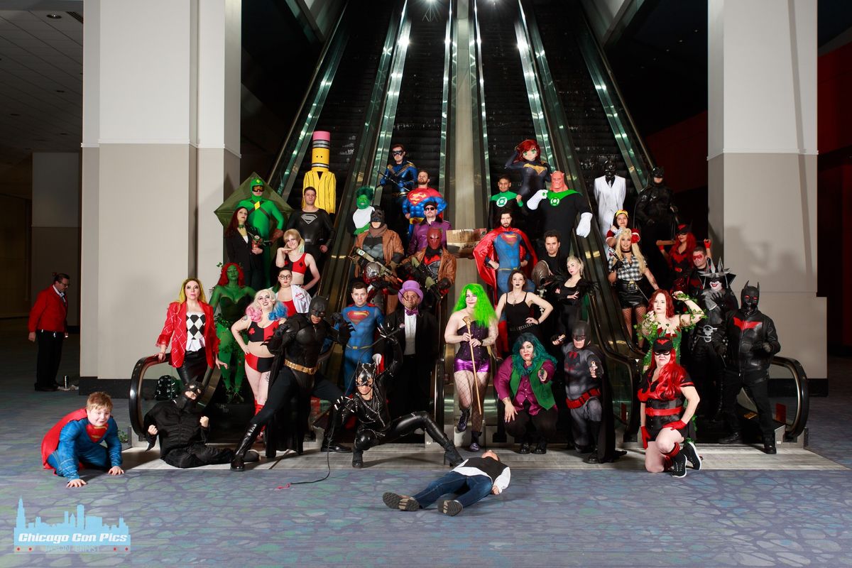 C2E2 2025 BIG DC Group Photoshoot at S101 Escalators 12pm