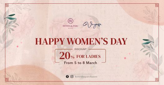 HAPPY WOMEN'S DAY - 20% OFF FOR LADIES