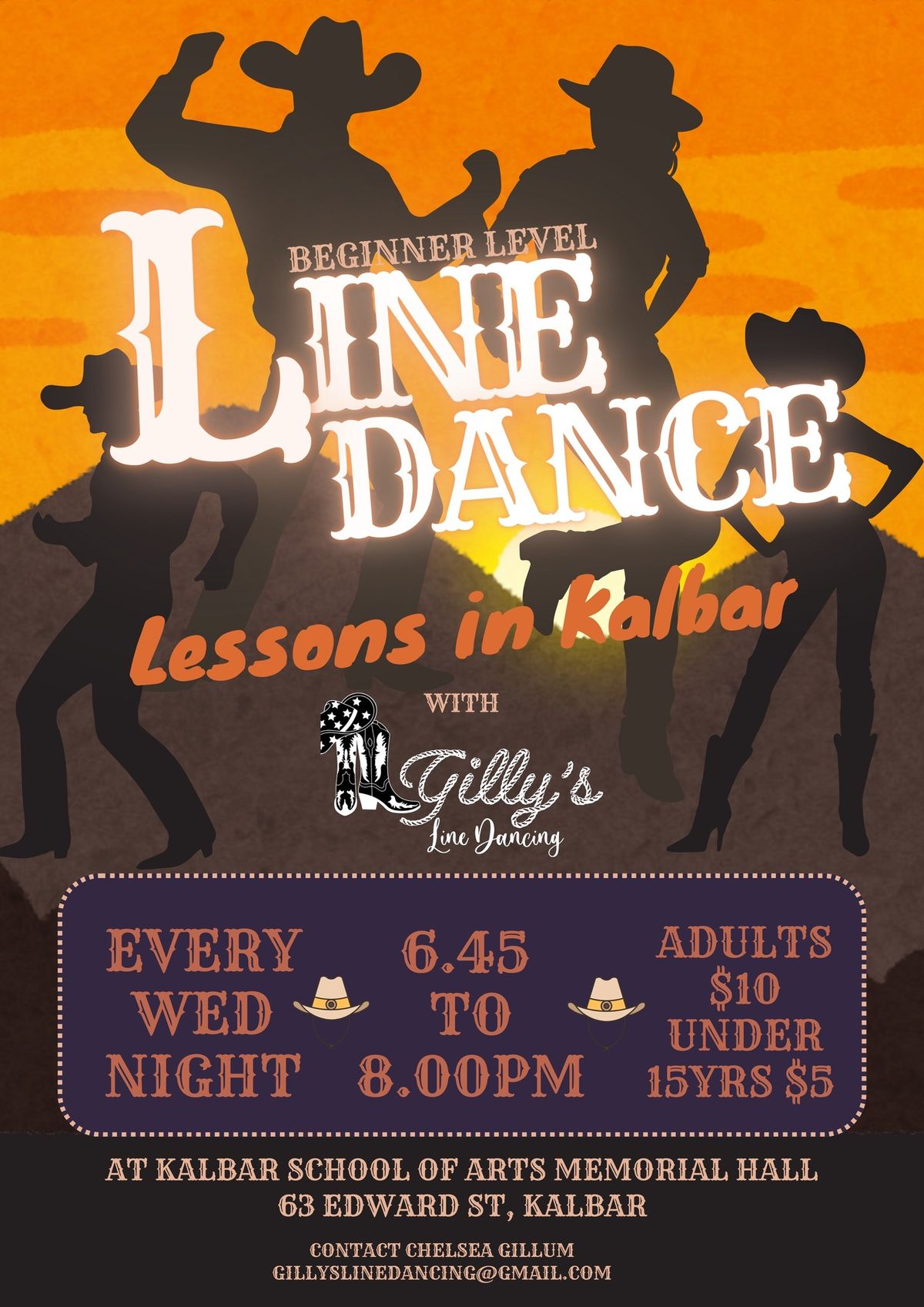 Line Dance Lessons in Kalbar 