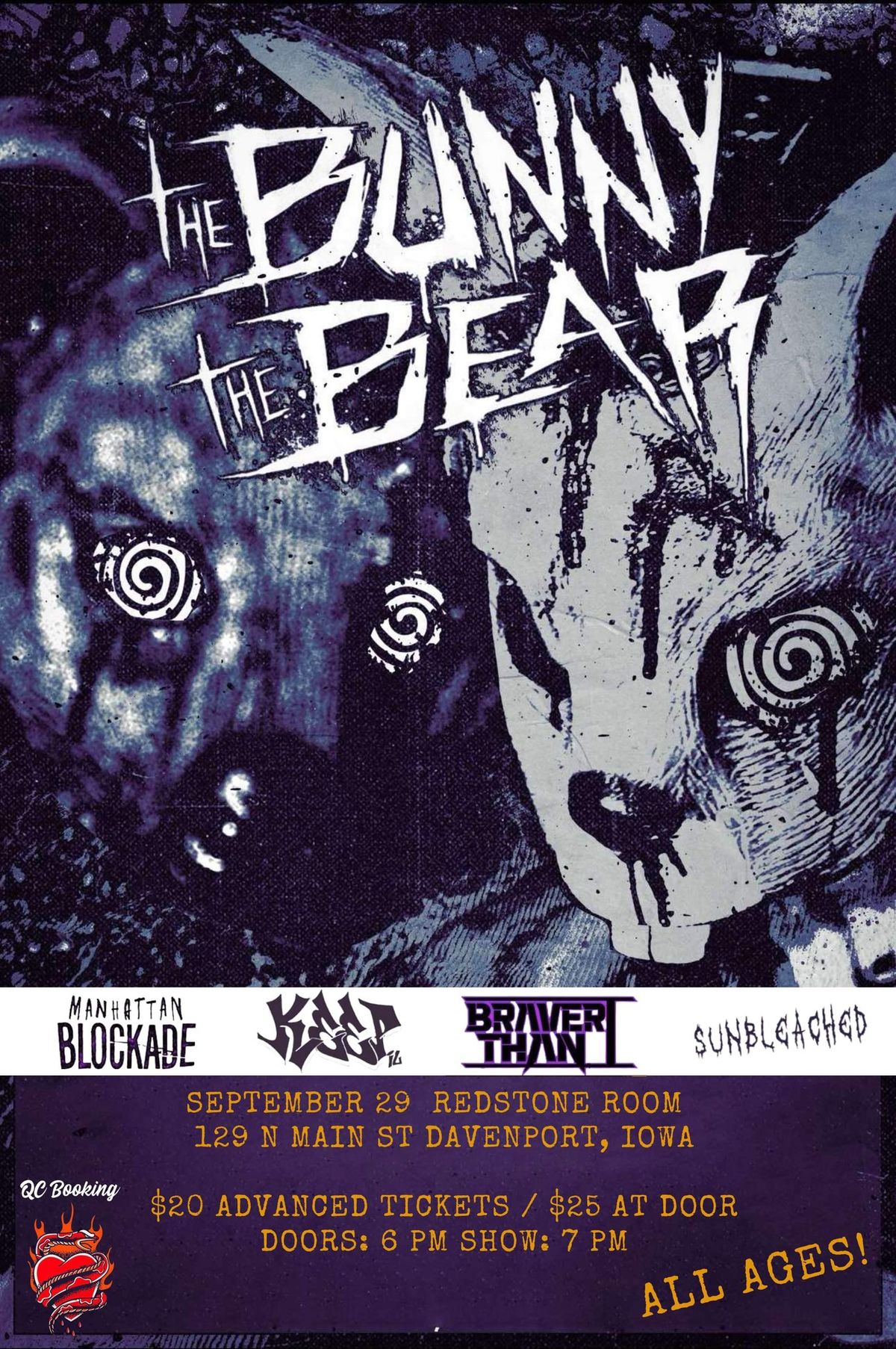 QC Booking Presents: THE BUNNY THE BEAR (NY) wsg Manhattan Blockade, KEEP (IL), Braver Than I, +More