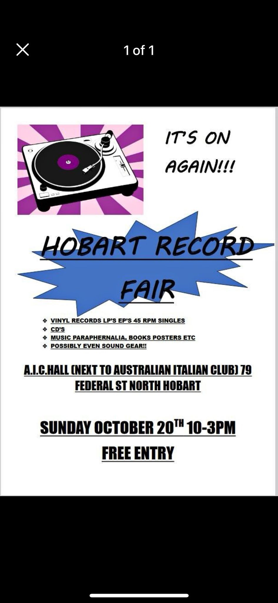 Hobart Record Fair 