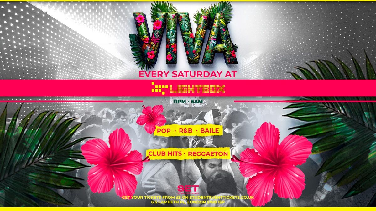 VIVA REGGAETON - SATURDAYS @ LIGHTBOX - 29TH NOVEMBER \/\/ RNB \/ LATIN 