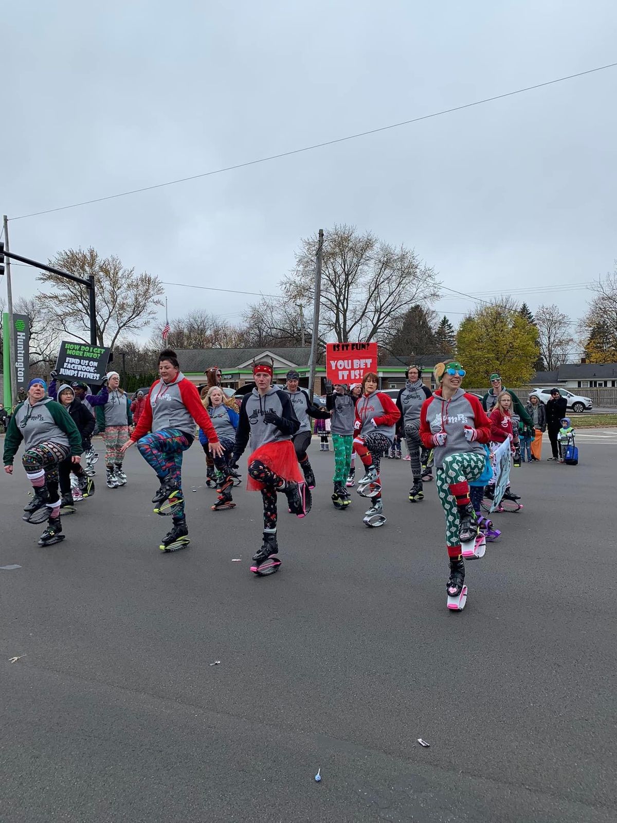 A Jumping Jolly Santa Parade 