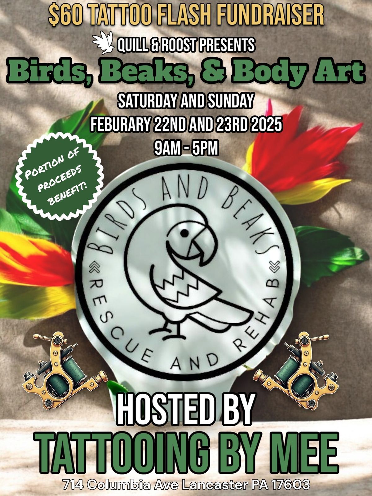 Birds, Beaks, & Body Art - Tattoo Fundraiser Event!