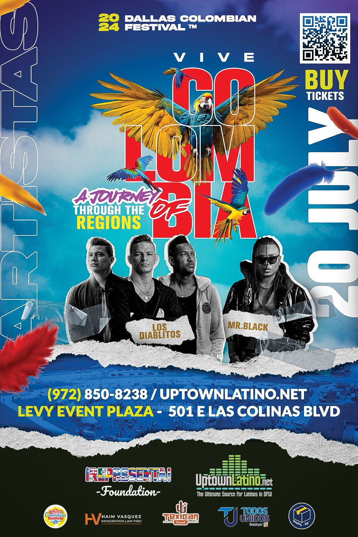 Dallas Colombian Festival\u2122 2024 - VIVE COLOMBIA - Los Diablitos & Mr. Black El Presidente