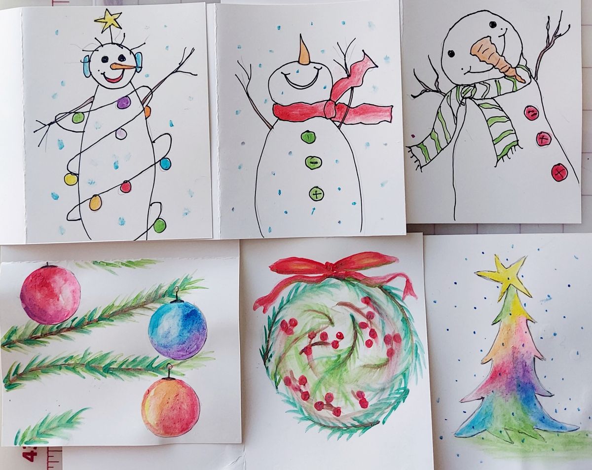 Watercolor Christmas Card Class