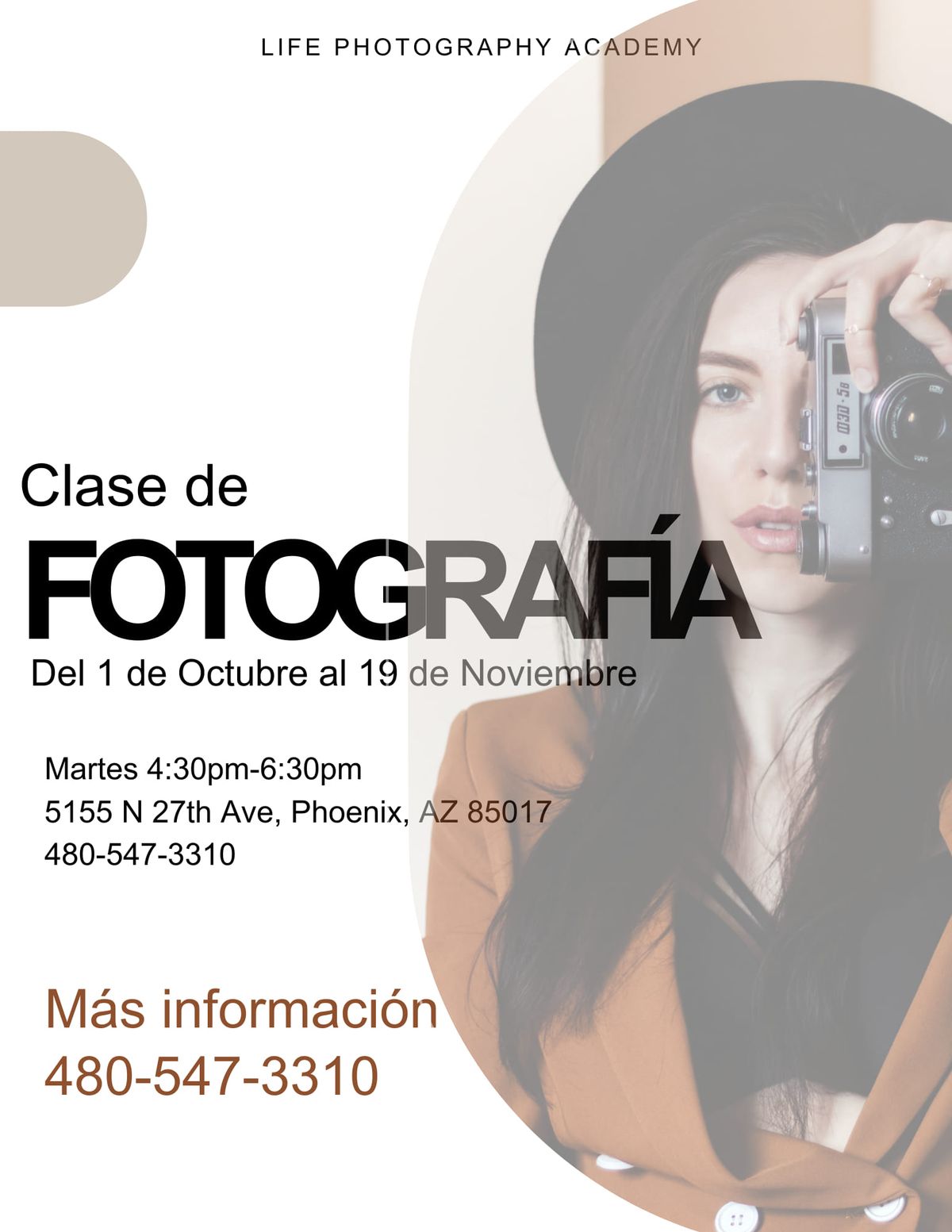 Clase de fotograf\u00eda para principiantes 