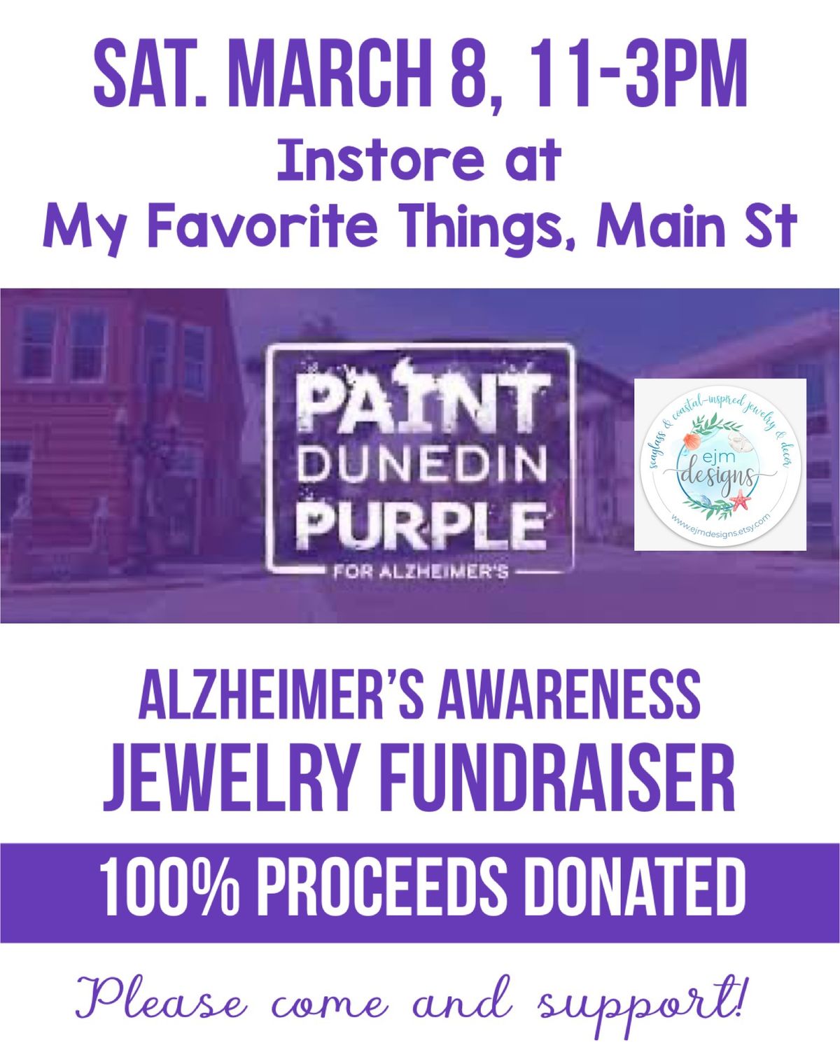 Paint Dunedin Purple Jewelry Fundraiser