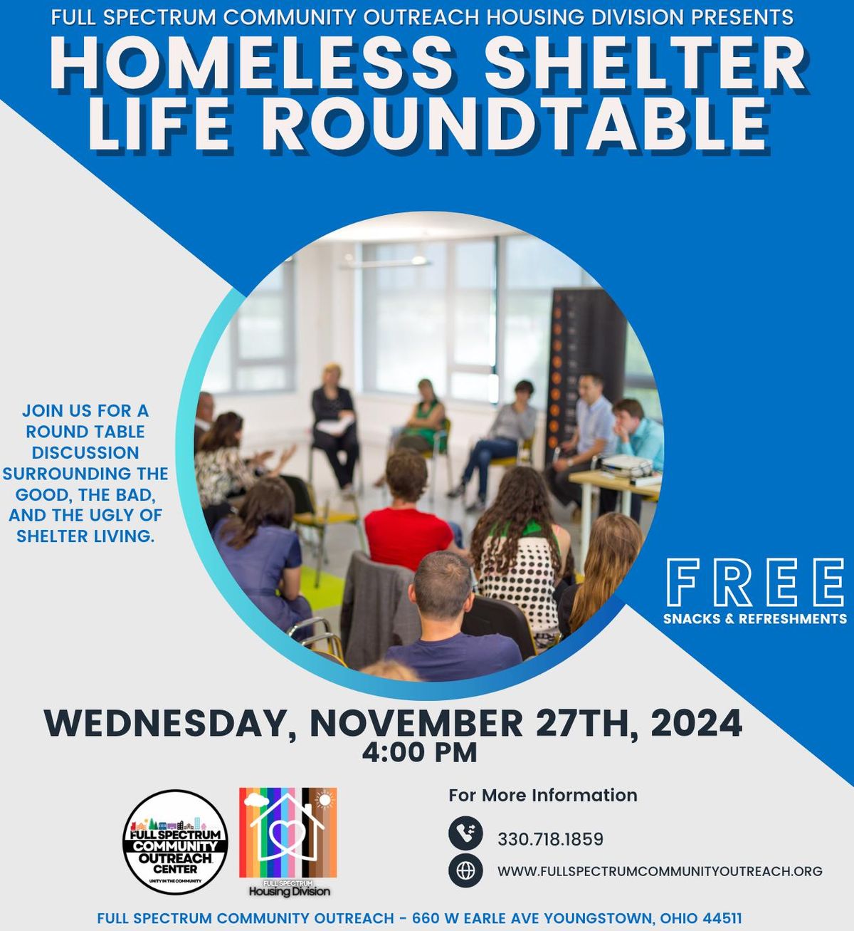 HOMELESS SHELTER LIFE ROUNDTABLE